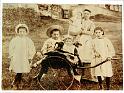 ABk44- Family of Thomas and Annie Delves.From left Madge,George,Hirst,John Victor with nursemaid and Marion